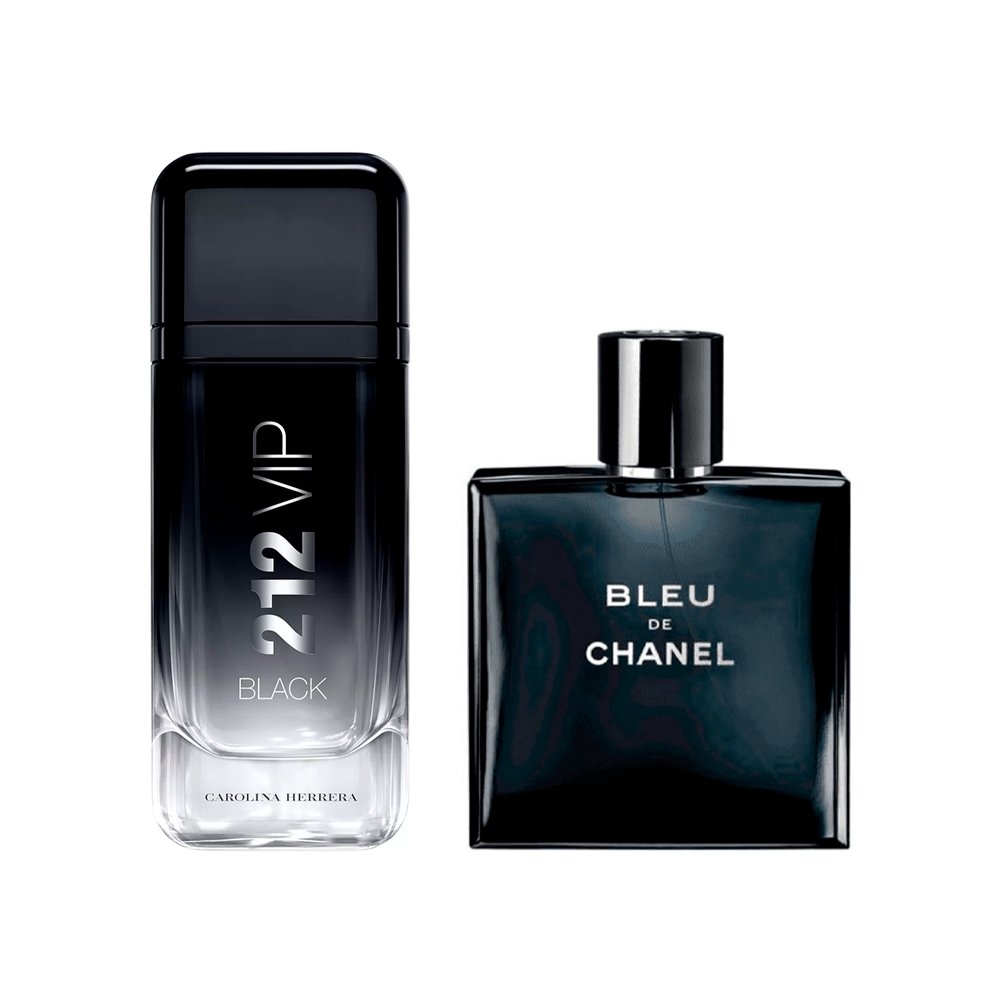 Combo de Perfumes Masculinos 212 VIP Black y Bleu de Chanel