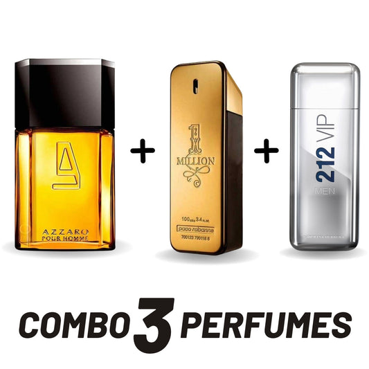 Combo Azzaro + 1 Million + 212 Vip Men - Envío Gratis - Envío Inmediato