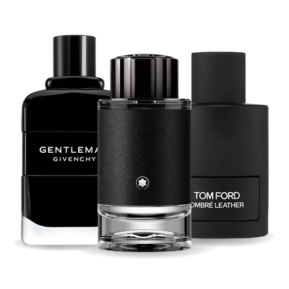 Set de 3 perfumes Tom Ford Ombre Leather, Givenchy Gentleman, Montblanc Explorer 100ml