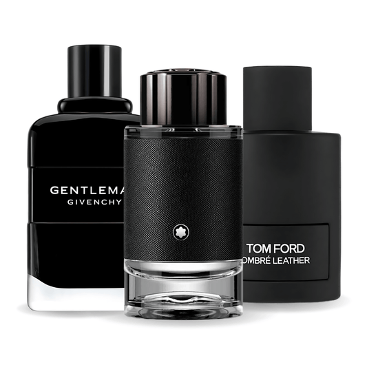 Set de 3 perfumes Tom Ford Ombre Leather, Givenchy Gentleman, Montblanc Explorer 100ml