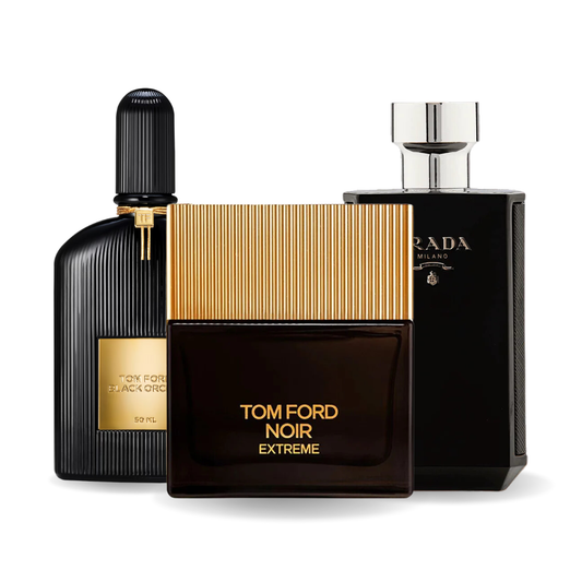 Set de 3 perfumes BLACK ORCHID, NOIR EXTREME, PRADA INTENSE 100ml