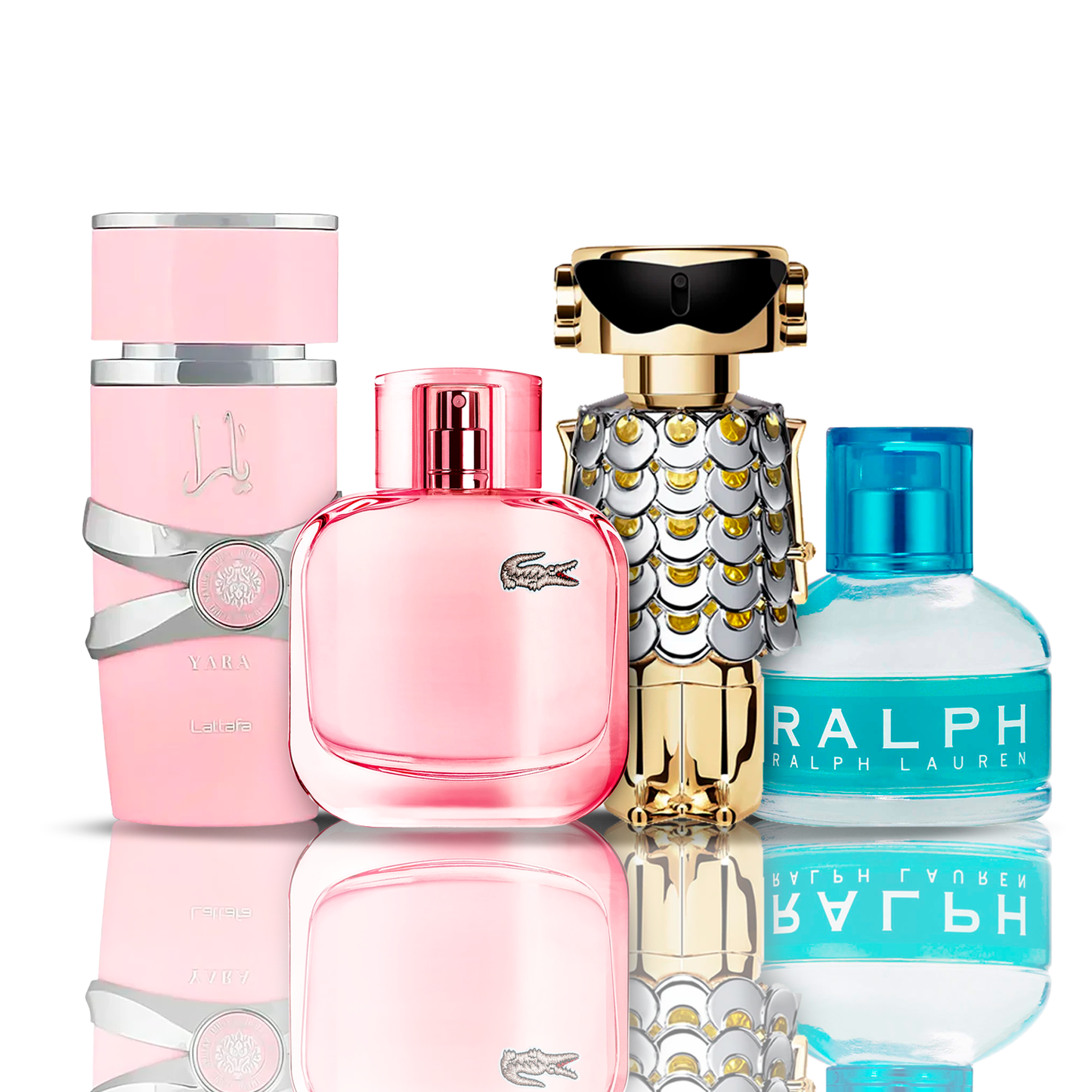 Set 4 Perfumes | Fame + Yara + Lacoste Sparkling + Ralph Lauren 100 ml