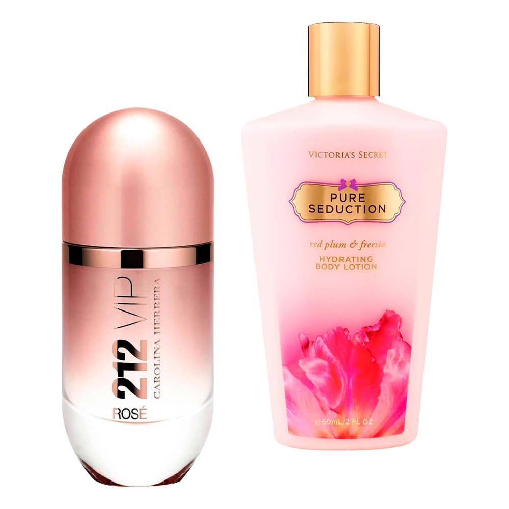 Combo Perfume 212 Rosé y Crema Victoria Secrets