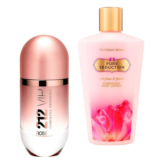 Combo Perfume 212 Rosé y Crema Victoria Secrets