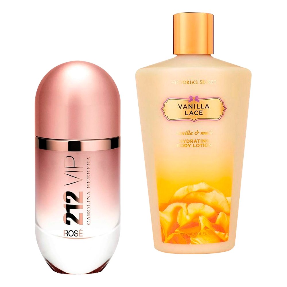 Combo Perfume 212 Rosé y Crema Victoria Secrets